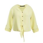 شومیز لینن جلو گره دار - 3174