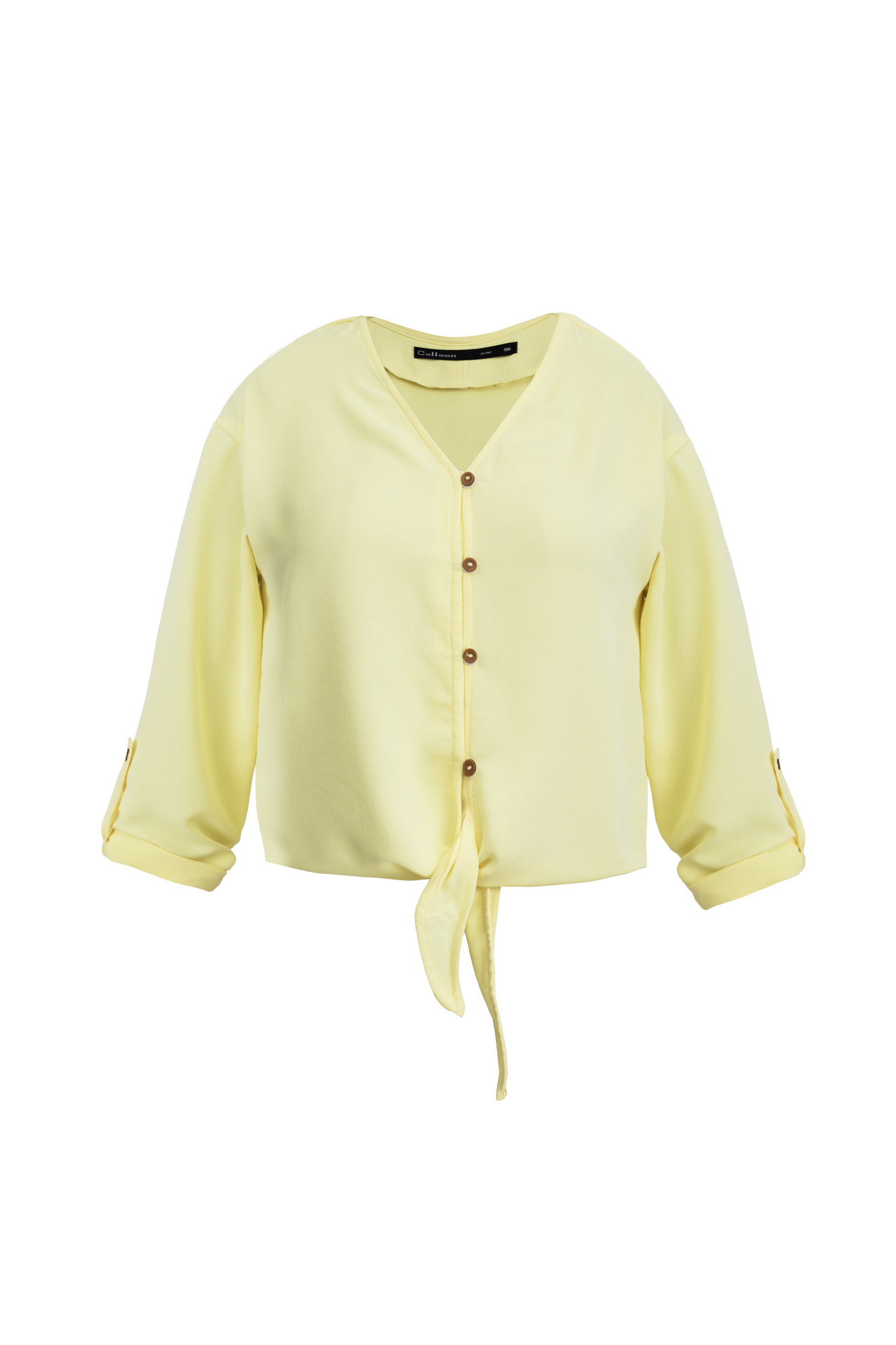 شومیز لینن جلو گره دار - 3174 | برند پوشاک زنانه کالین | فروشگاه آنلاین خرید لباس،کیف و کفش شومیز لینن جلو گره دار - 3174