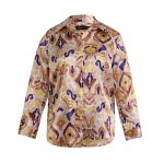 شومیز ساتن گلدار - 3109